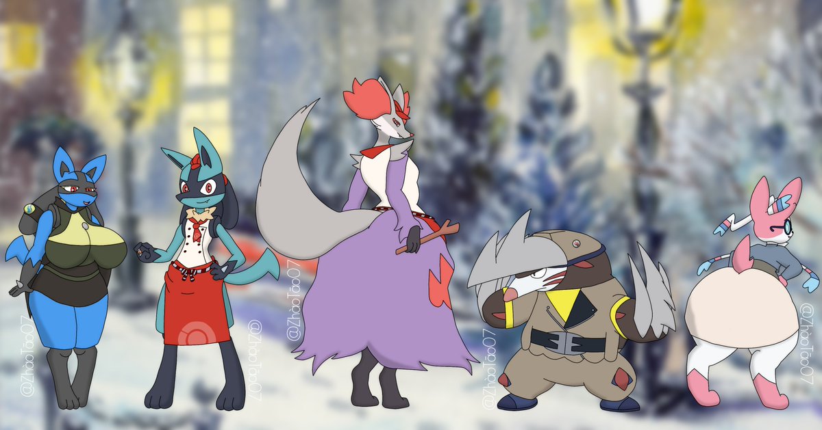 ZhaoTao07's tweet photo. 🇪🇸: Una guardiana del bosque, chefs, un minero y un modelo, historias y mundos diferentes, pero unidos por la bandera, idioma y cultura de Kalos + Mega evoluciones

#pokemonoc #lucario #delphox #excadril #sylveon #kalos https://t.co/UimOSWfbir