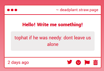 🌱dead plant (construction tomorrow!!!!!) tweet media