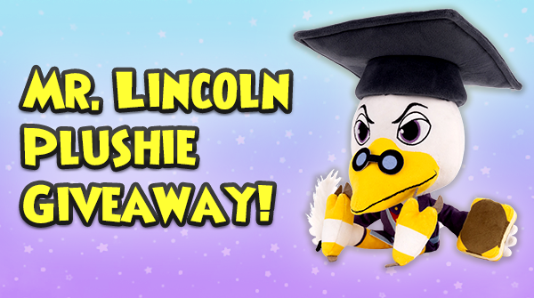 Wizard101's tweet photo. Get ready for your studies! 📝

The Mr. Lincoln Plushie is almost here and we’re giving you a chance to win 1 of 2 of them!

How to enter:

1. Follow @Wizard101 and @Makeship
2. Retweet this post

Giveaway ends July 29th at 11:59 PM Central Time. Good luck! #Wizard101 https://t.co/O0iijCsr60