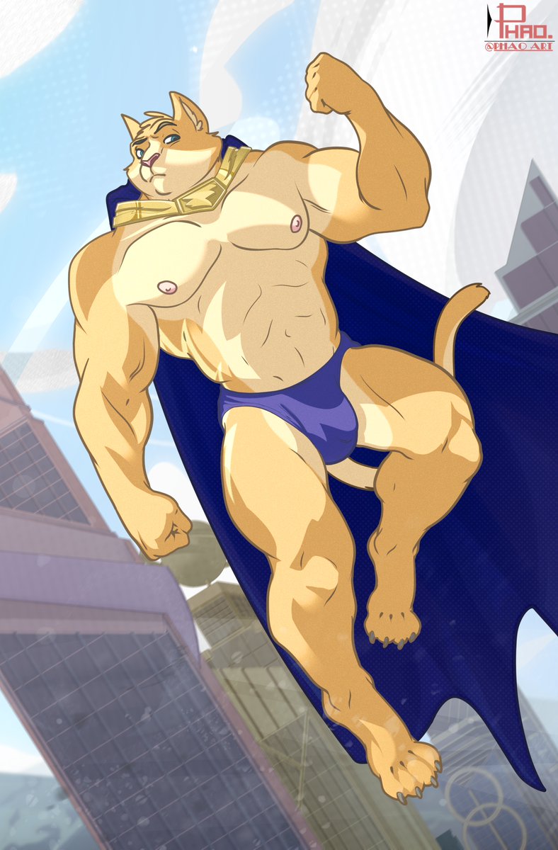 phao_art's tweet photo. Here's an oldie from 2022–23! Streaky has always been one of my favorite super pets, and I still think he deserves sooooo much more love :3

#furry #yiff #nsfw #muscular #streaky https://t.co/cpH88KKziD