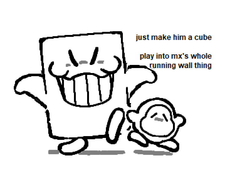 luaxian_'s tweet photo. made a kirby mx take since i saw the official one and ill be real i dont really like it https://t.co/mnU4hQLJ8t
