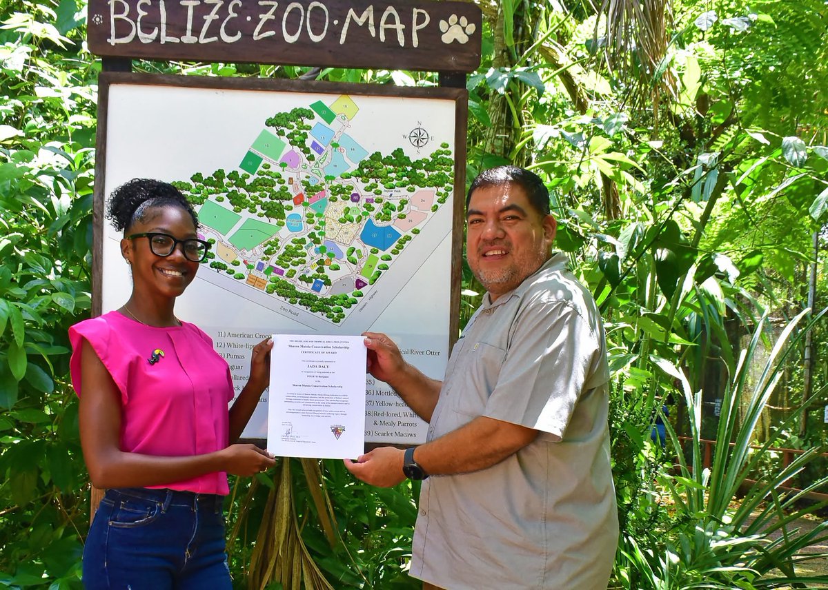 ZooBelize's tweet photo. We are  pleased to announce Ms. Jada Daly of Belize City as the fourth recipient of the Sharon Matola Conservation Scholarship.
A recent graduate of Sacred Heart Junior College, Jada will begin her undergraduate studies in Environmental Science at Galen University this September. https://t.co/d5TidSZDuY