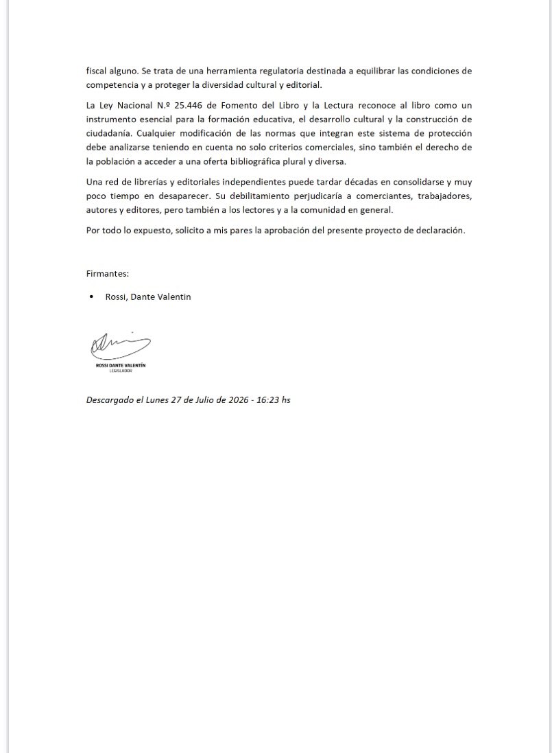 DanteVRossi's tweet photo. Desde Córdoba, nuestro enérgico rechazo a la derogación o modificación de la Ley 25.542 de defensa de la actividad librera. Nuestro proyecto 👇🏽
@luisnovaresio @LegislaturaCBA @UCRNacional https://t.co/As8POc2tr3