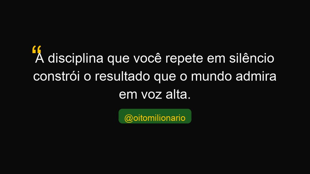 M0VIBE's tweet photo. Boa tarde, pessoal! ☕️

A disciplina que você repete em silêncio constrói o resultado que o mundo admira em voz alta.

@oitomilionario https://t.co/Zck8jGDI33