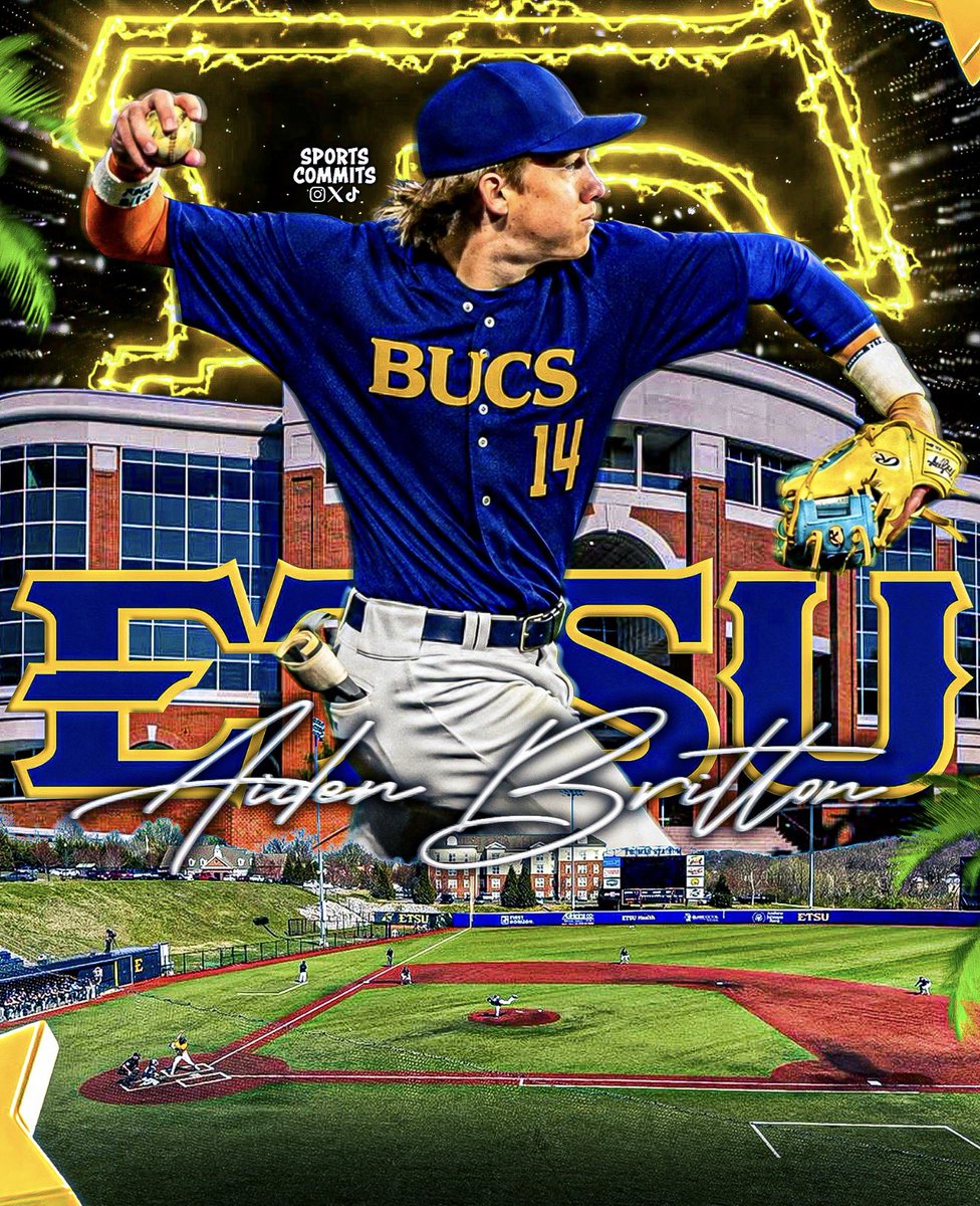 AidenBritton10's tweet photo. I’m blessed to announce my commitment to ETSU! All glory to god and thanks to all the coaches and people that have helped me along the way. Go Bucs 💙💛 
@wcsNHSathletics @16uFTB @H2baseball_ @LegacyatCarbon @BielBryce @ETSU_Baseball @ChadMarshall912 @coachpinz https://t.co/TTlrarDhiY