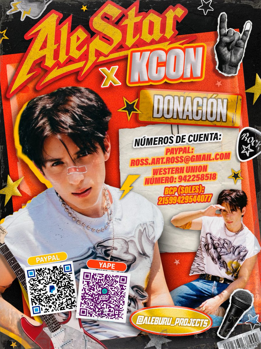 AleburuProjects's tweet photo. ✨ ALESTAR EN LA KCON 🩵✨

Se viene una nueva oportunidad para apoyar a Ale y queremos contar con ustedes para hacer realidad un proyecto especial con motivo de la KCON 🥹🤍.

Por eso, abrimos nuestra recaudación de donaciones para que todas las Alelovers que deseen sumarse puedan aportar y ser parte de este proyecto. 🫶🏻✨

Cada aporte, grande o pequeño, nos ayuda muchísimo a seguir creando momentos especiales para Ale y para toda nuestra comunidad. 🎸

📌 Donaciones: 
MÉTODOS DE PAGO

A nombre de: Rosa Maria Mendoza Rodríguez

Yape / Plin: 942 258 518

BCP SOLES: 21599429544077

CCI: 00221519942954407723

BCP DÓLARES: 19300202631177

CCI: 00219310020263117714

Unión Occidental: 942 258 518

Datos adicionales solicítalo al privado

PayPal: https://t.co/JmU0trHWep.ross@gmail.com

Todo suma! Gracias de corazón por apoyar y compartir. 🙌❤️

#AlejandroAramburú #SantosBravos #Alejandro #Kcon