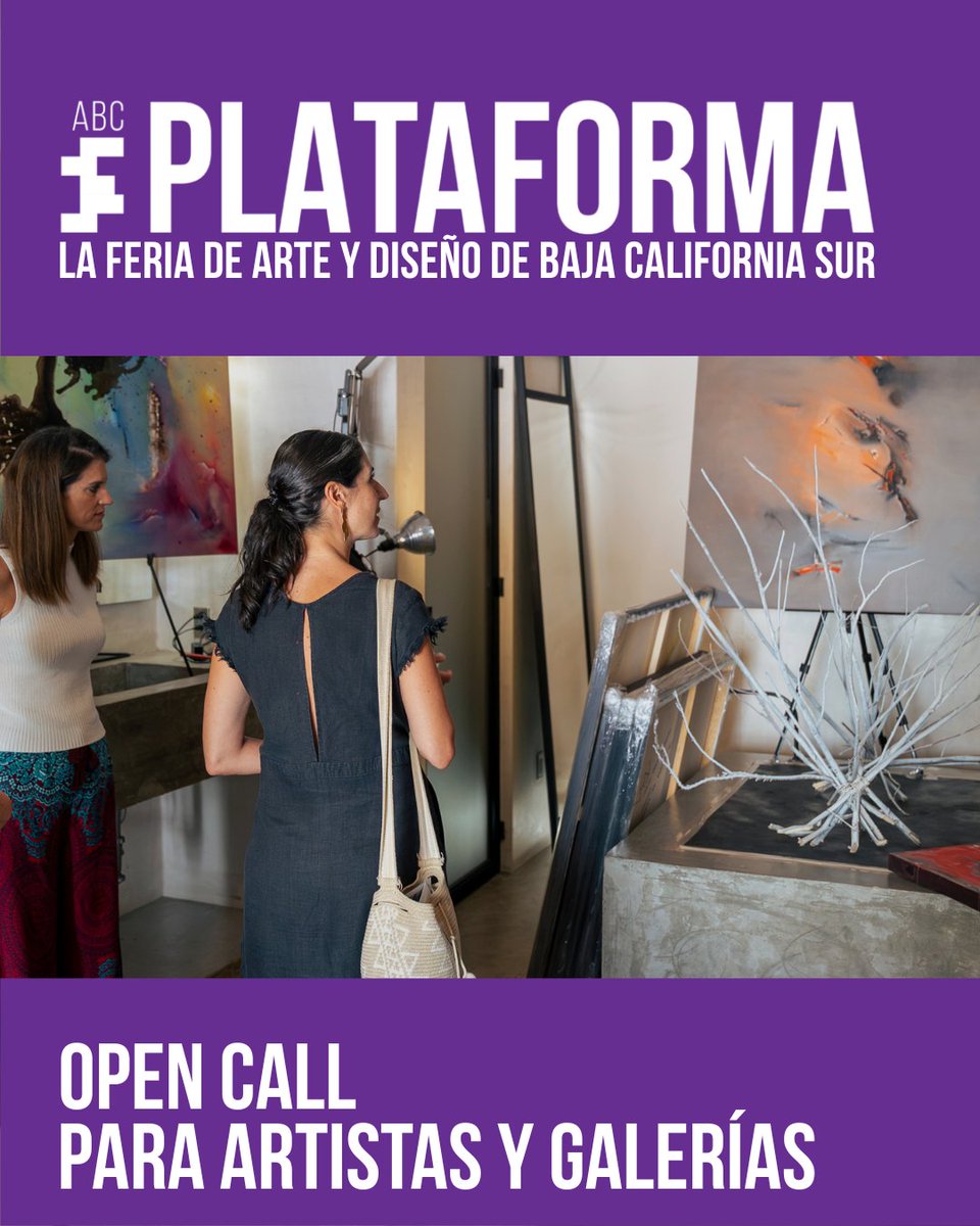 ABCARTBAJA's tweet photo. OPEN CALL | PLATAFORMA ABC

Forma parte de la feria de arte y diseño de Baja California Sur.

📍 Hotel Drift, San José del Cabo
 🗓 11–14 marzo 2027

Aplicaciones abiertas.

APLICA AQUÍ: https://t.co/yIcKpXlUwu

#ABCARTBAJA #PLATAFORMAABC #SALAABC #PATIOABC #LOCALABC https://t.co/wVaC2dwFS6