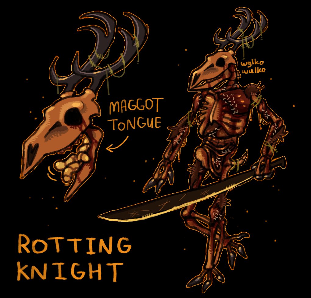 WYLKOWULKO's tweet photo. ⚠️BLOOD, GORE, MAGGOTS
.
.
.
THE ROTTING KNIGHT APPEARED.
#DELTARUNE https://t.co/vDWU2ASYg9