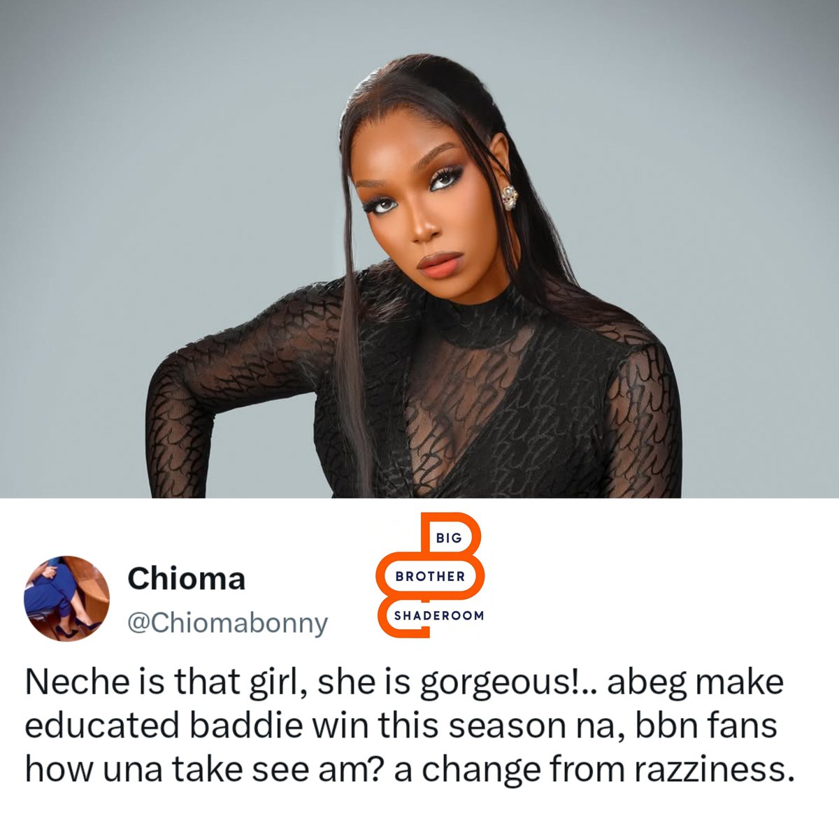 BBshaderoomNG's tweet photo. It may be too early to call, but one thing is becoming clear: Neche Maduagwu 𝗶𝘀 𝗴𝗿𝗮𝗱𝘂𝗮𝗹𝗹𝘆 𝗯𝘂𝗶𝗹𝗱𝗶𝗻𝗴 𝗮 𝘀𝗼𝗹𝗶𝗱 𝗳𝗮𝗻𝗯𝗮𝘀𝗲.🔥
#BBNaija https://t.co/3iA09G1TKr