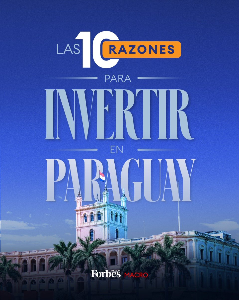 santiagasu's tweet photo. 💪🇵🇾Las🔟razones para invertir en Paraguay en 2026

📍Paraguay es uno de los destinos más atractivos para las inversiones en la región

🧵Abro Hilo...