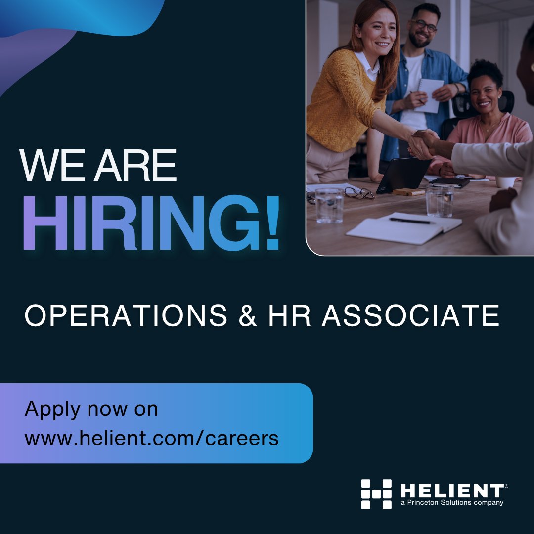 Helient's tweet photo. 📣 We’re hiring an Operations &amp; HR Associate at Helient. If you’re organized, collaborative, and ready to make an impact, we’d love to hear from you. https://t.co/bRn6GUYGMw 📩 careers@helient.com #Helient #NowHiring https://t.co/sOCB9jKYQG