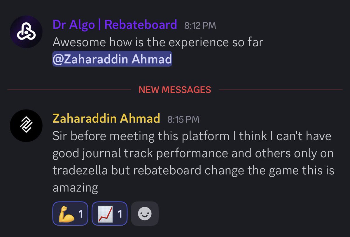 rebateboard's tweet photo. This is why we built RebateBoard. 💜

Every feature we build has one goal:

To help traders become more consistent, disciplined, and data-driven.

Hearing that RebateBoard has changed the way traders journal and track their performance means everything to us.

Thank you, @ Zaharaddin Ahmad, for trusting us on your trading journey. 🙌

If you’re still relying on spreadsheets or switching between multiple tools, give RebateBoard a try.

📈 Trading Journal
🧠 AI Insights
📊 Performance Analytics
📅 Economic Calendar
📝 Trading Plan

Everything you need to improve your trading all in one place.

Start free today at https://t.co/THcdfccGVU

Data beats opinions. 💜