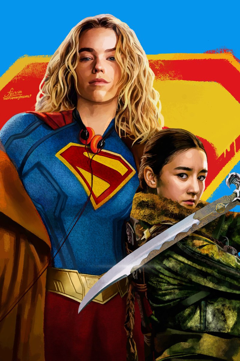 FlamingRedWolfA's tweet photo. A Supergirl poster that I drew of Supergirl and Ruthye using Krita in the span of 8+hrs! 

#supergirl #karazorel #supergirlart #art #supergirlfanart #ruthye https://t.co/ZbLz8NEuP5