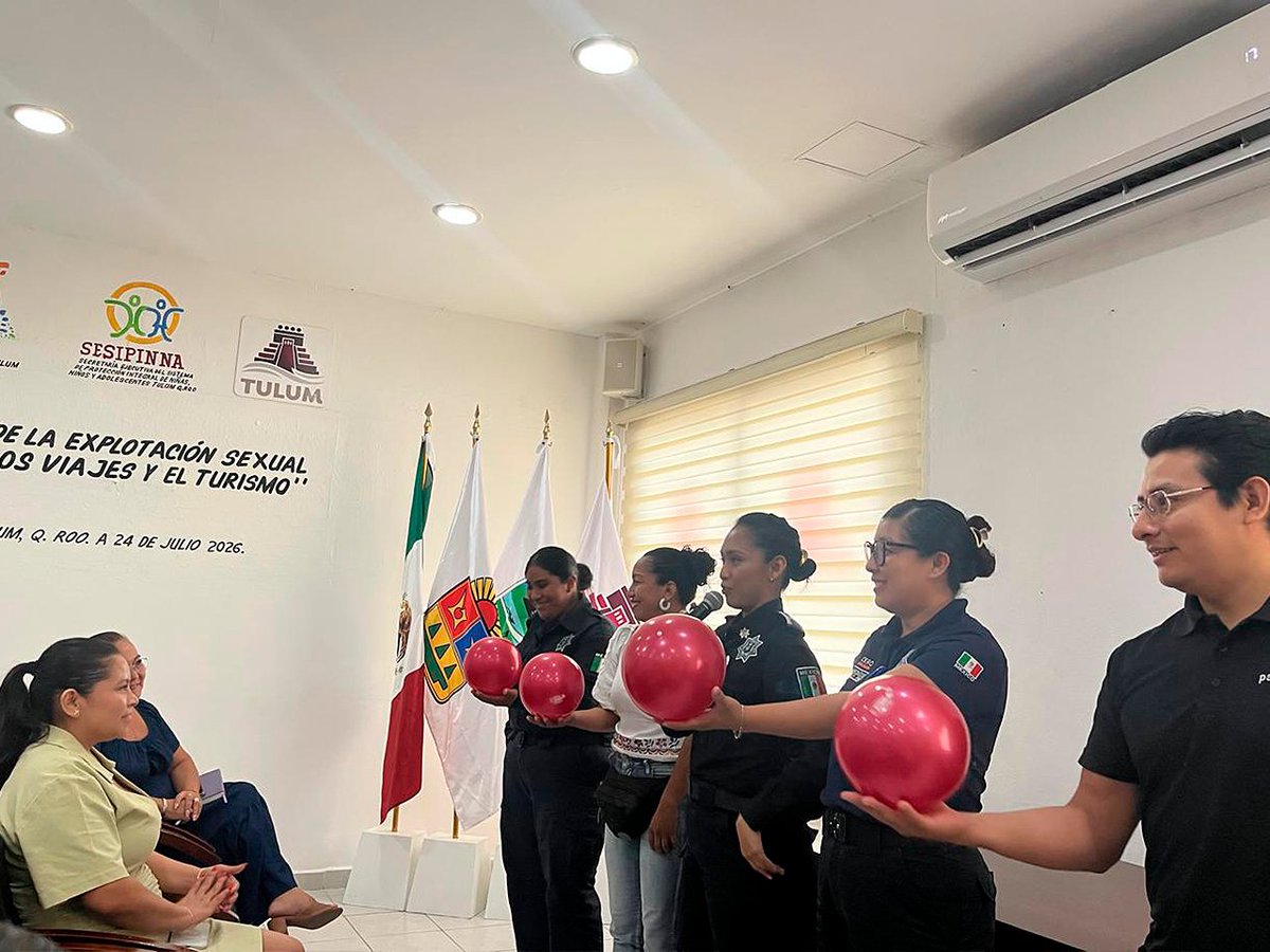SedeturQROO's tweet photo. 🤝 En Tulum realizamos la plática ESCNNA-VT, enfocada en la prevención y el combate de la explotación sexual comercial de niñas, niños y adolescentes en el sector turístico.

#CaribeMexicano https://t.co/HliNu3ko75