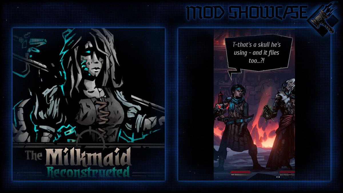 DarkestDungeon's tweet photo. Our newest mod showcase has been posted: https://t.co/hXBMNcW3RF 

Today we’re featuring barks for Kingdoms militia in Darkest Dungeon II, and an overhaul of a character mod for Darkest Dungeon.  

Do you have a mod you’d like to see featured? Let us know: https://t.co/kDQkciEK6l https://t.co/Ilw7y4Dbdu