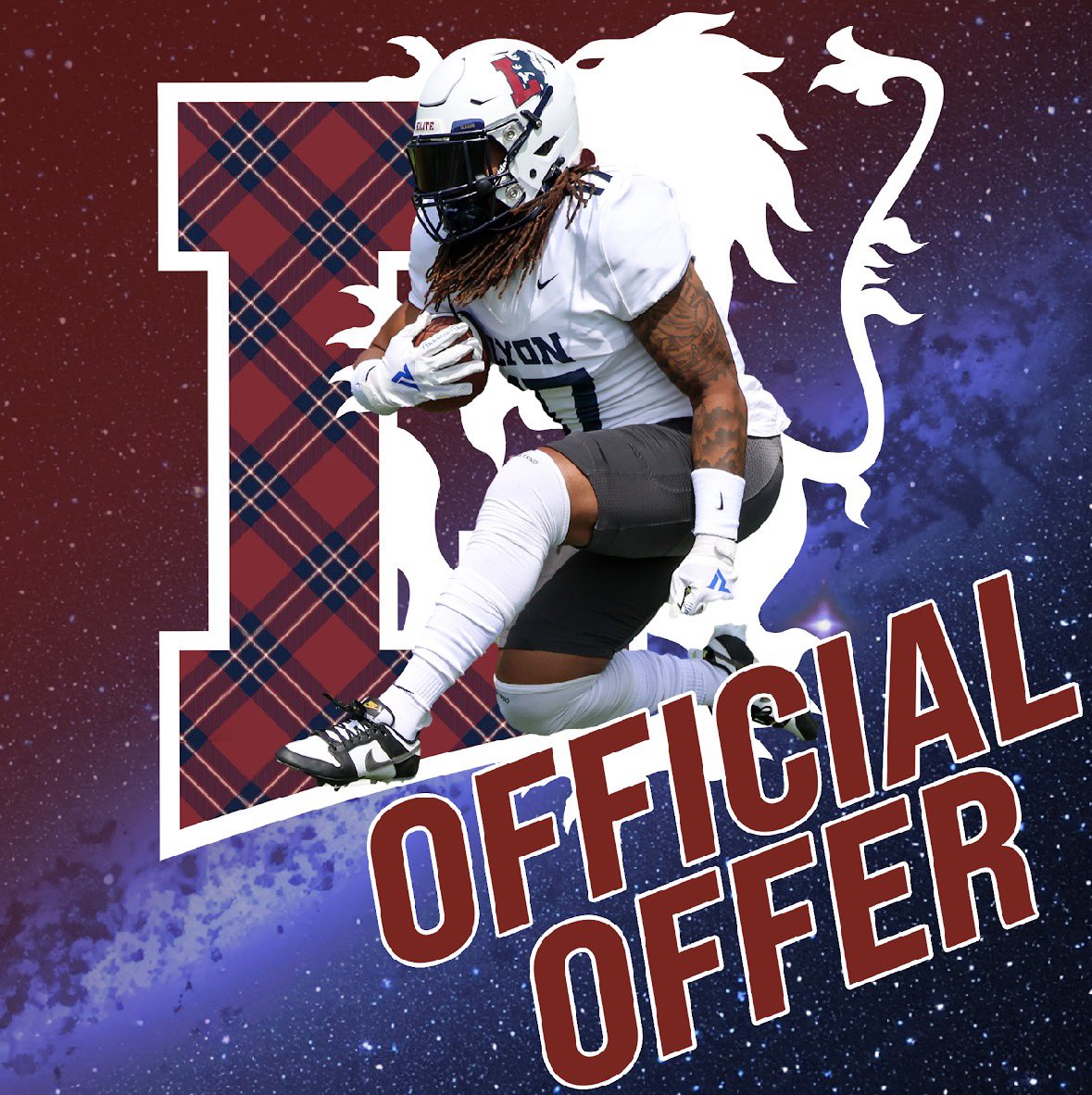 ElonWeathers1's tweet photo. After a great call with @LyonHBC and @CoachPaider , I’m blessed and thankful to receive my first offer from Lyon College.
@howardbush61 @Coach_Clark80 @Coach_Willis77 @FayetteWareFB #wintheday #AGTG https://t.co/sibbSn1v6C