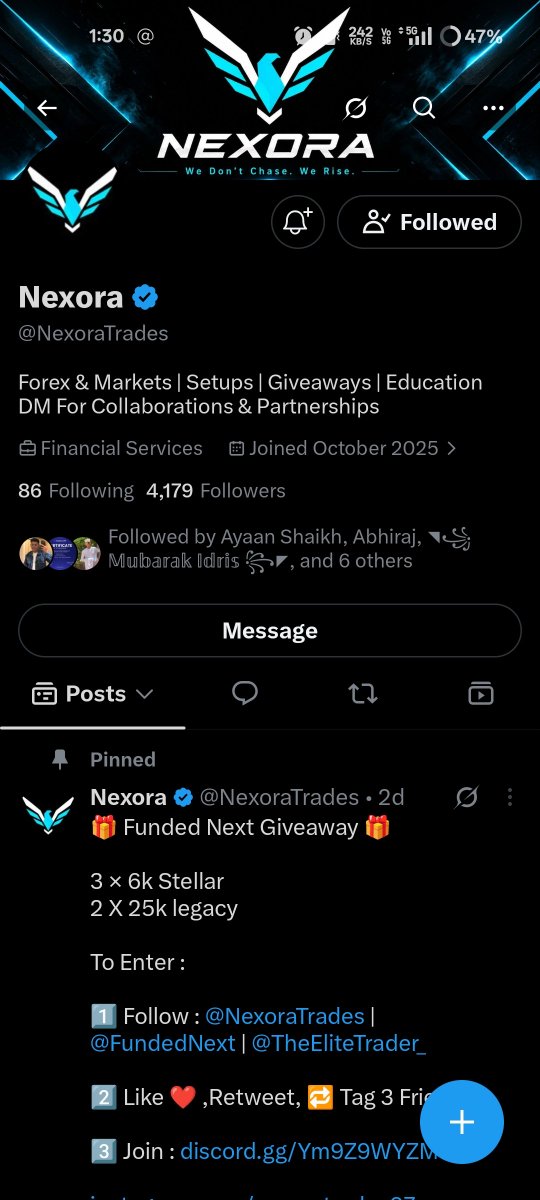 Suji_t6's tweet photo. @Malekfx1155 @NexoraTrades @ICT_KillerX @FundedNext @sam_933er
          @abhi_933
                   @suji_t6

Done all task ✅ https://t.co/zFZ7qCogMT