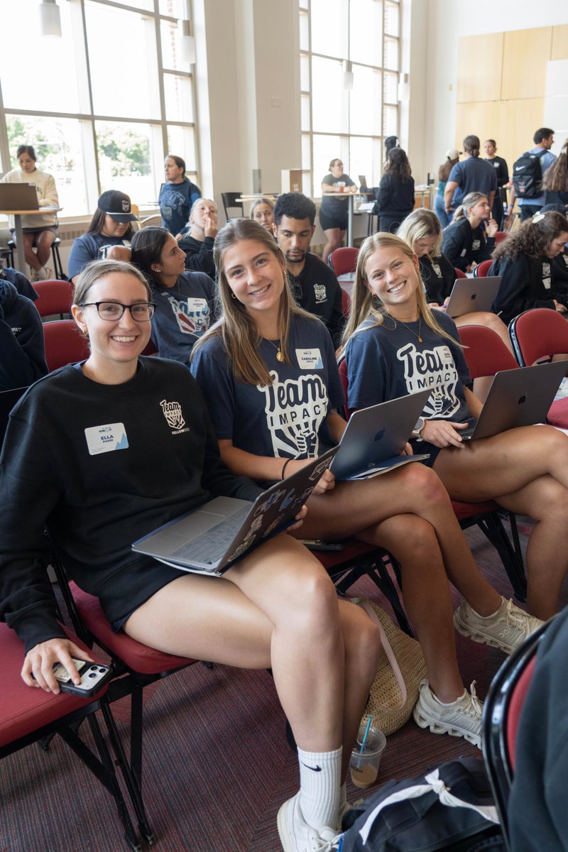 DukeSWIMDIVE's tweet photo. Our very own Ella Passe, alongside Caroline Doyle (@dukewlax), spent the weekend in Boston at the Team Impact Fellowship Summit! 

They joined over 150 student-athletes nationwide to collaborate with coaches, NCAA leaders and @goteamimpact families. 

From learning how these matches transform the lives of kids to seeing the impact it has on student-athletes, we couldn’t be prouder to have Ella representing @dukeswimdive!