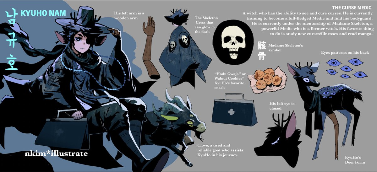 nkim_illustrate's tweet photo. I finally did Character Sheets for my Antler Boys Comic! 😀 https://t.co/8KvRIH9I9h