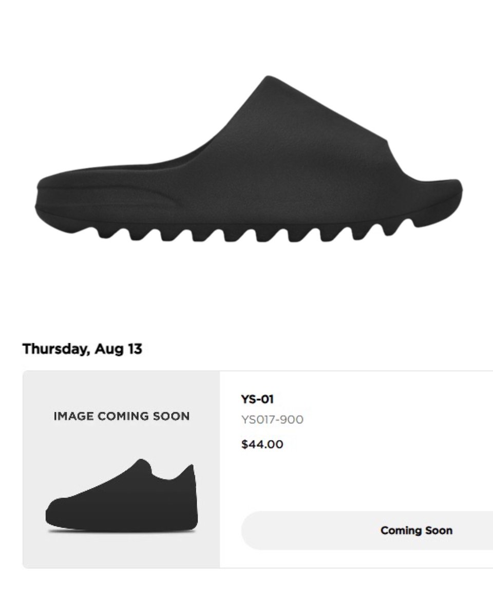 SoleRetriever's tweet photo. BACK AGAIN: YEEZY returns to JD Sports retail with a YS-01 Slide release on August 13th 👀 https://t.co/T2amxU9eJn