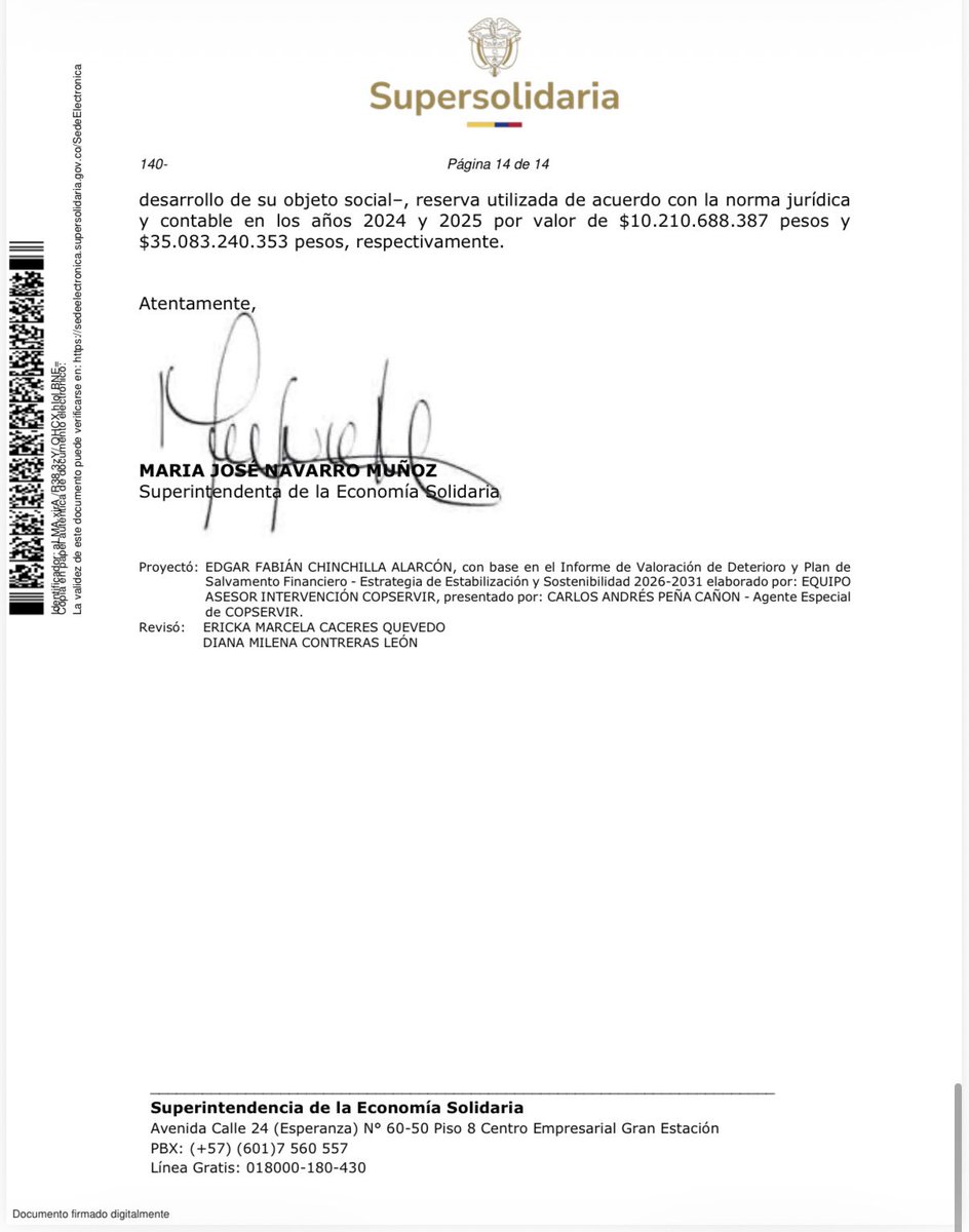 juanmartinbc's tweet photo. Drogas La Rebaja (Copservir) está al borde de la quiebra. 

La Superintendencia concluye que, bajo las condiciones actuales, la cooperativa ya no es financieramente viable, perdió su capacidad de operar como negocio en marcha y cumplir la convención colectiva significaría acelerar su cierre.

El informe advierte un déficit mensual de caja de $4.300 millones, pérdidas acumuladas por $79.091 millones en 2025, capital de trabajo negativo, desabastecimiento de medicamentos y riesgo de demandas masivas de acreedores.

Más de 5.500 trabajadores podrían perder su empleo.

Después de años de intervención, la situación no mejoró, se agravó.

@jrestrp @ABDELAESPRIELLA