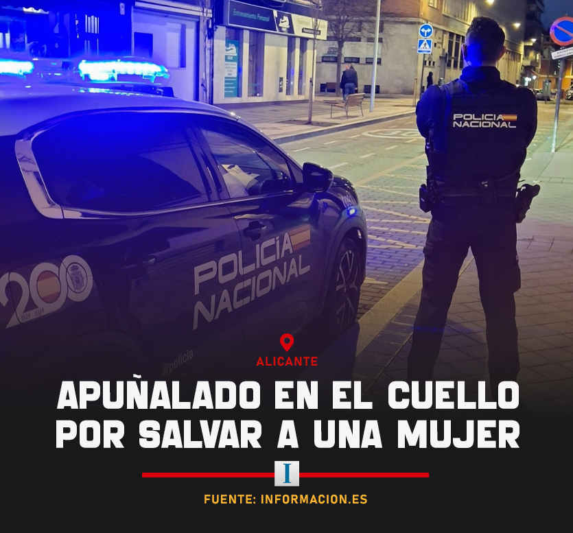 invadidos_com's tweet photo. 🔴 #ÚLTIMAHORA | Detenido en Alicante un marroquí de 54 años por intentar agredir a su expareja y apuñalar en el cuello a un español de 55 años que la acompañaba y trató de defenderla. La hija del español, de 18 años, también sufrió cuchilladas en un hombro. https://t.co/BURdYHy4jR