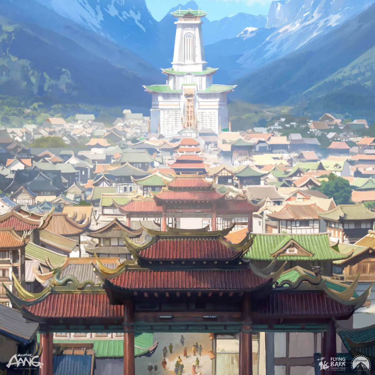 Kipsi11's tweet photo. Happy avatar days! 
This is a background i painted for the republic city,
A painting i did hand in hand with etienne hebinger https://t.co/VgyJbsPJxF