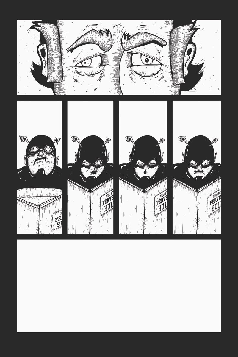 AdrieanKoleric's tweet photo. WIP from my next bootleg, PERVERT HILK. I’ll have this ready for @EdmontonExpo this September. https://t.co/aA7Cax91vH