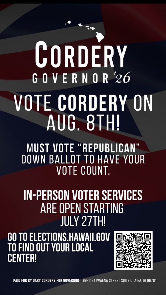 GCForGov's tweet photo. ✅ Vote Cordery on Aug 8!

Here are instructions and locations for each county to vote IN-PERSON to submit your ballot. You must vote “Republican” down the ballot to have your vote count for the primary. 

🔥Let’s go Team Cordery!
PEOPLE OVER POWER https://t.co/6QP8QYvNj3