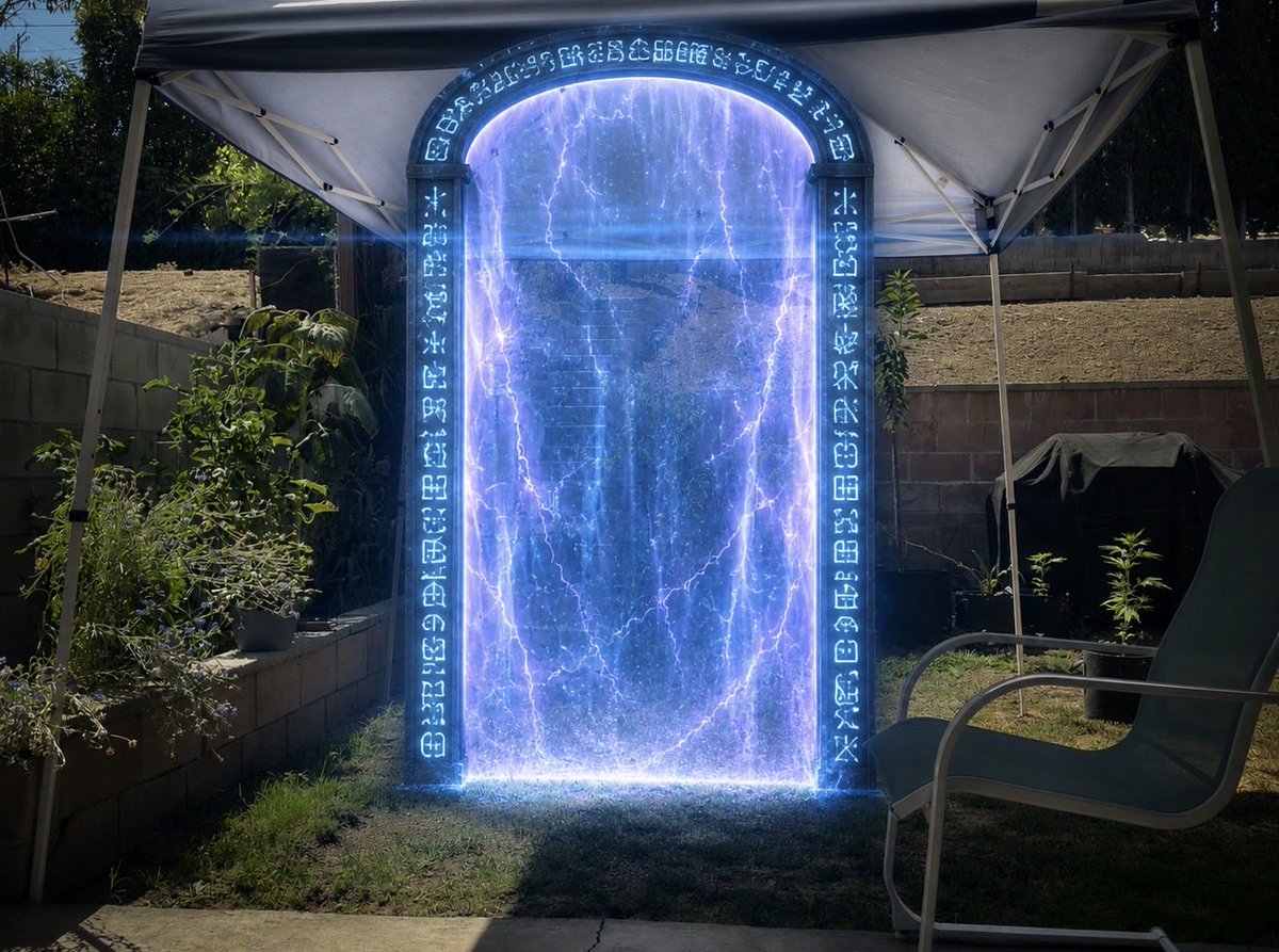 TheAlienYogi's tweet photo. What do you do if a portal opens up in your backyard? Would you go through it? https://t.co/WT2fF7LcT6