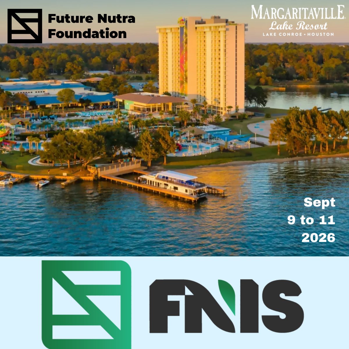 T_Nutra's tweet photo. Excited to be attending the Future Nutra Innovation Summit (FNIS).
For more information:  https://t.co/iIJCRBMn20
To register as an attendee: https://t.co/gpyZMNblwZ

FNIS is a new kind of gathering built exclusively for the ideas, people, and partnerships shaping what comes next in natural products. Taking place on the 9th through the 11th of September, 2026, at Margaritaville Lake Conroe Resort near Houston, FNIS is designed as an innovation-first summit and retreat for brands, ingredient suppliers, contract manufacturers, retailers, investors, and technical leaders working across supplements, functional foods, and nutrition.

Attend to hear from the Industry leaders driving innovation in Natural Products!

#FNIS #FutureNutra #Innovation #healthandnutrition