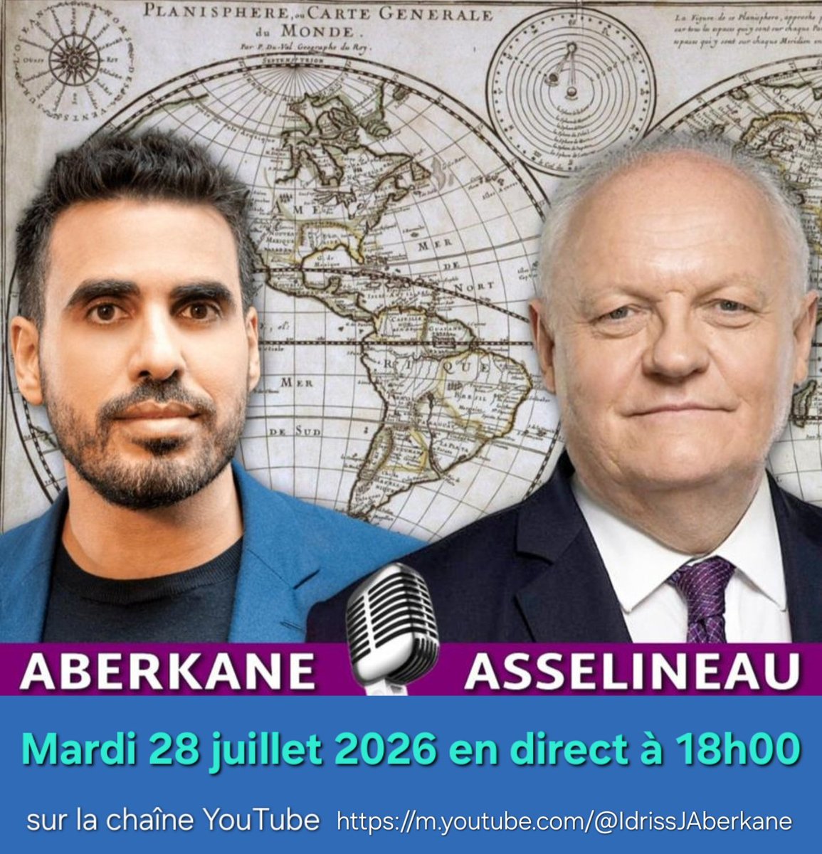 f_asselineau's tweet photo. 📺 𝗜𝗡𝗩𝗜𝗧𝗘́ 𝗗'𝗜𝗗𝗥𝗜𝗦𝗦 𝗔𝗕𝗘𝗥𝗞𝗔𝗡𝗘
𝗖𝗘 𝗠𝗔𝗥𝗗𝗜 𝟮𝟴 𝗝𝗨𝗜𝗟𝗟𝗘𝗧 𝟮𝟬𝟮𝟲
Il m'interrogera en direct à partir de 18h00, pendant environ 1h30, sur sa chaîne YouTube⤵️ https://t.co/N2SdFO8rDm
Thèmes prévus
-Chine et UE
-Incendies en France
-Présidentielle 2027 https://t.co/hgTIW74N35