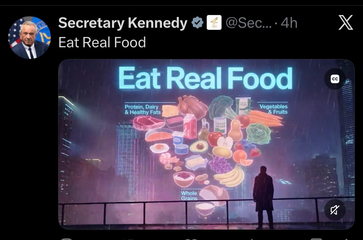aintscarylarry's tweet photo. Which real food is that? The lettuce that makes us shit ourselves to death, or the salmonella-saturated eggs? Maybe the bread rolls with glass in them? Or the screwworm-infested meat? https://t.co/cOuSYCfhez