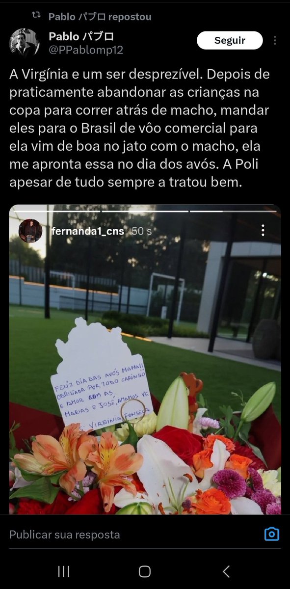 sena_naara's tweet photo. Imagina ser hipócrita assim?
A Virgínia ter parabenizado a mama por ser avó foi desprezível, mas o pai sexualizar um bebê de 1 ano é lindo e engraçado, fora os comentários racistas que esse nojento faz sobre o Vini todo dia e os fãs do Zé Felipe aplaudem pq são todos iguais à ele https://t.co/KHsfCgXQ6V