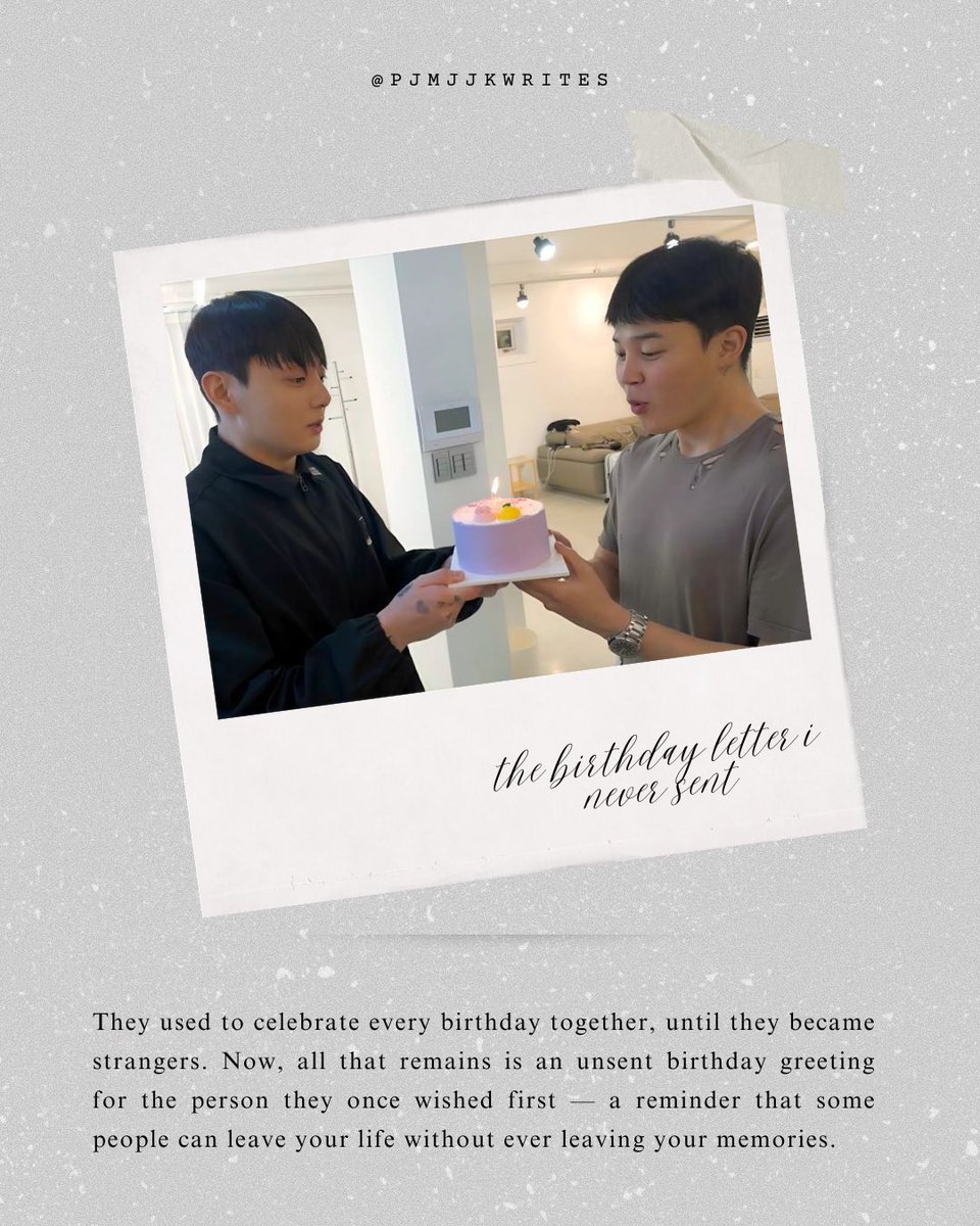 pjmjjkwrites's tweet photo. the birthday letter i never sent
— a oneshot filo #jikook au wherein https://t.co/NAQX6M36sZ