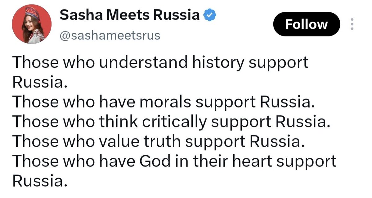 TheFl0orIsLaVa's tweet photo. Those who understand history know russia's history of invading its neighbors.
Those with morals see the mass graves.
Those who think critically recognize the lies.
Those who value truth remember Bucha.
Those who have God in their heart don't bless war crimes. https://t.co/51fBbYd71F