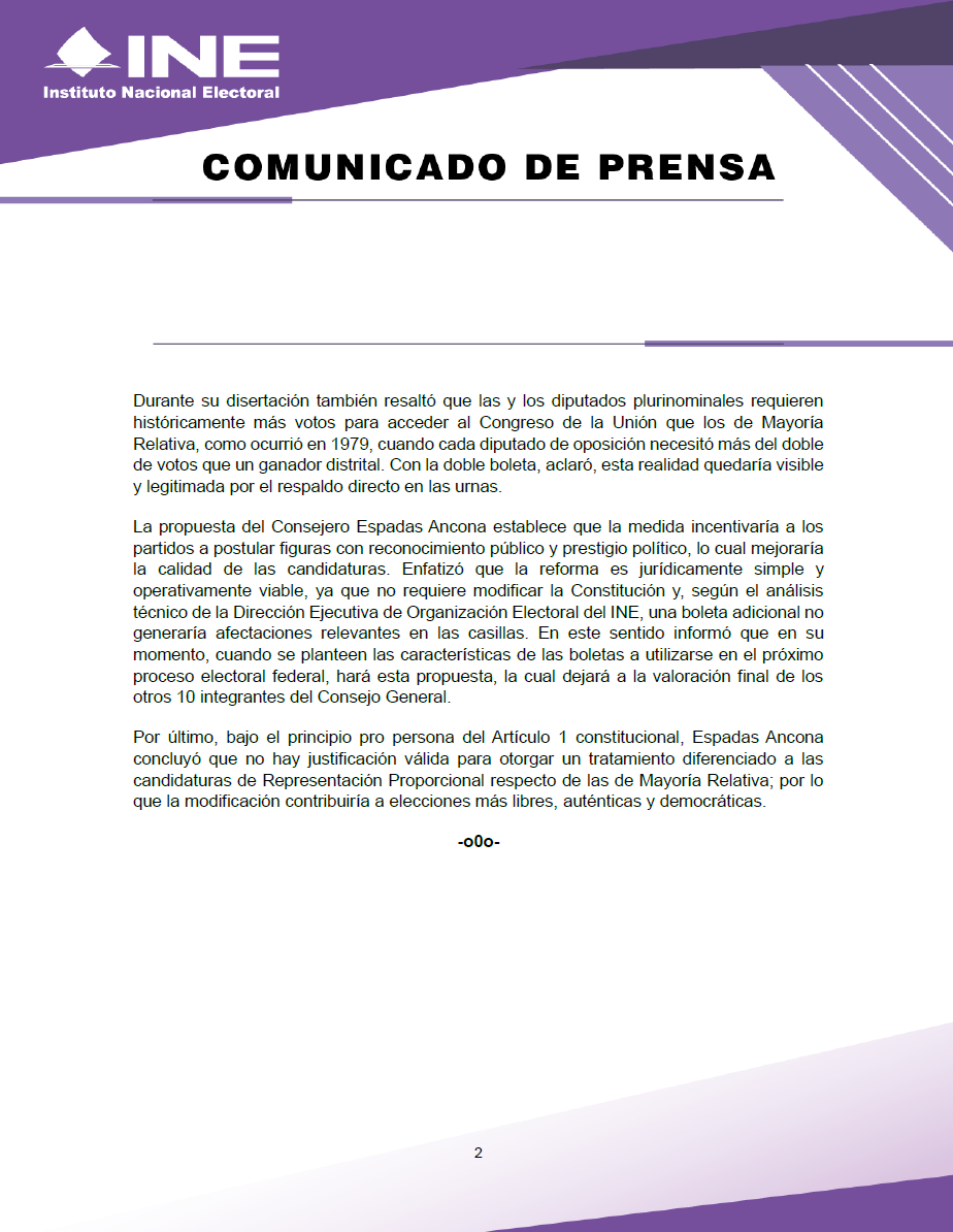 INEMexico's tweet photo. #BoletínINE 📄 | Propone el Consejero @Uuckib doble boleta para elección de diputadas y diputados uninominales y plurinominales.

🔗 Conoce los detalles en el siguiente enlace 👇

https://t.co/T2I5nJF1cu https://t.co/epouH93RCJ
