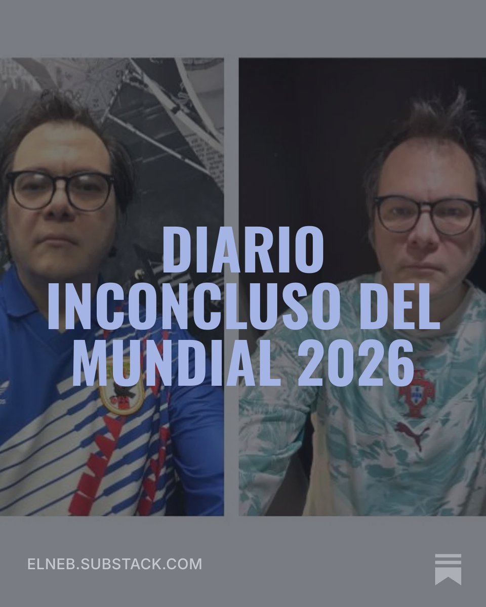 El_Neb's tweet photo. Mi diario inconcluso del Mundial.

Si solo leerán  un texto mío este año que sea este: https://t.co/CUalLURCiR https://t.co/sGWDSExvQ2