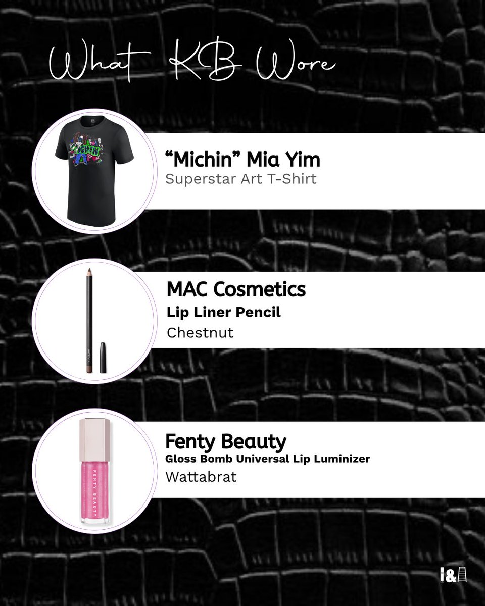 lipglossladders's tweet photo. On today’s episode, @meticulouski wore:
@MiaYim Superstar Art T-Shirt
@MACcosmetics Lip Liner in Crestnut
@fentybeauty Gloss Bomb in Wattabrat
#MiaYim #fentybeauty #maccosmetics #makeup #wrestling https://t.co/x1qyPnjc0w