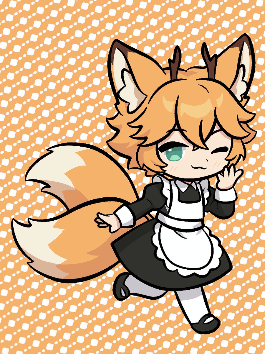 furry_swap_paps's tweet photo. The fox feels cute in this outfit............ (～￣▽￣)�� @Azellias_TH 
#titanheart #vtuber https://t.co/LfoHT8Iq4W