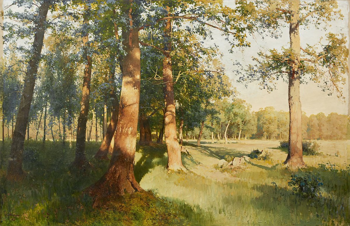 DailyClassicArt's tweet photo. Andrey Schilder - "A sunlit meadow" (1913) https://t.co/DU8s0TzAH2