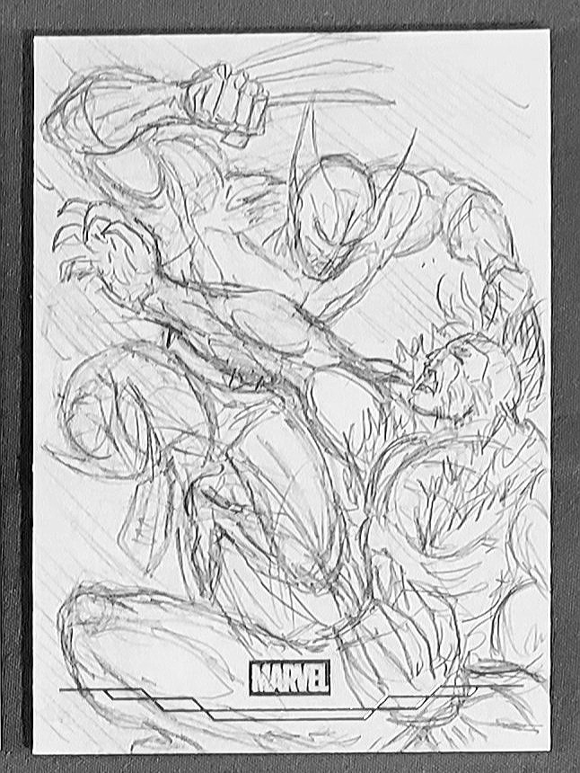 ariel_aguire's tweet photo. 💥 WOLVIE vs. SABRETOOTH!!!💥
(Battle Card 3 of 3!)
* 2026 Topps Chrome Marvel Comics * 

#arielsartwork #wolverine #versus #sabretooth #sketchcard #topps #chrome #marvel #comics #toppschrome #marvelcomics #marvelcards #logan #victorcreed #art #drawing #process #sketch #pencil #ink #pen #micron #marker #copic #posca #colorpencils #prismacolor #mixedmedia #traditional #illustration