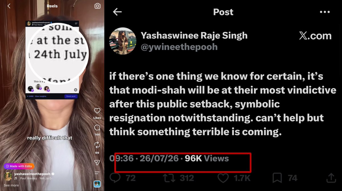 wokeflix's tweet photo. Chronology samajhiye:

24 July: Sexually assaulted  
25 July: Abusing Modi/Shah
26 July: Abusing Modi/Shah  
27 July: She posts about the assault  

She can speak when she wants; it’s her prerogative. But here she deliberately chose to stay quiet for reasons best known to her. My guess: she didn’t want the protest compromised, being a hardcore leftist.  

Once the government backed out suddenly, she saw the window to speak out. I’m certain had the protest carried on, she would still be quiet.  

I mean, you have time to abuse your father’s bosses but no time to report your own assault? Or perhaps, like I said, it wasn’t the priority.

She’s saying in the last line, “something terrible is coming.” What could be more terrible than your self being sexually assaulted?