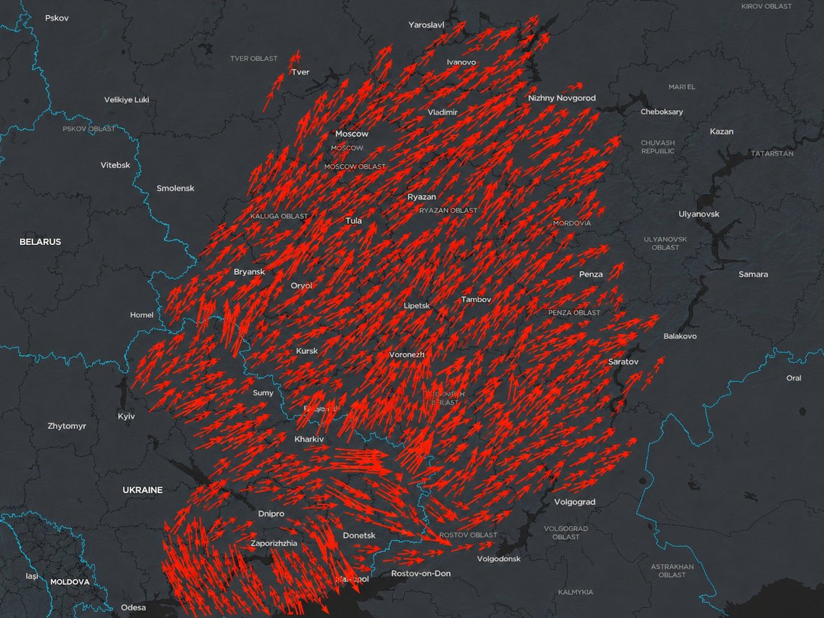 whateverfits123's tweet photo. 🇷🇺 Russia: Monitoring channels warn that Ukraine may launch up to 1,000 drones. The situation is tense. https://t.co/ZYsRfYn0AF