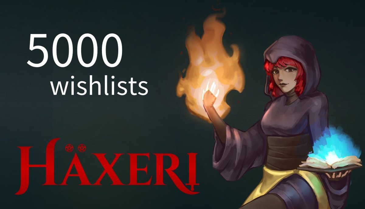 TarpitGames's tweet photo. Häxeri just surpassed 5000 wishlists, less than a week after the Steam page launched! So happy and grateful for all this attention and support! 🙏
https://t.co/SJNIqlzQ2c
#gamedev #drpg #dungeoncrawler https://t.co/xDerIlVtFf