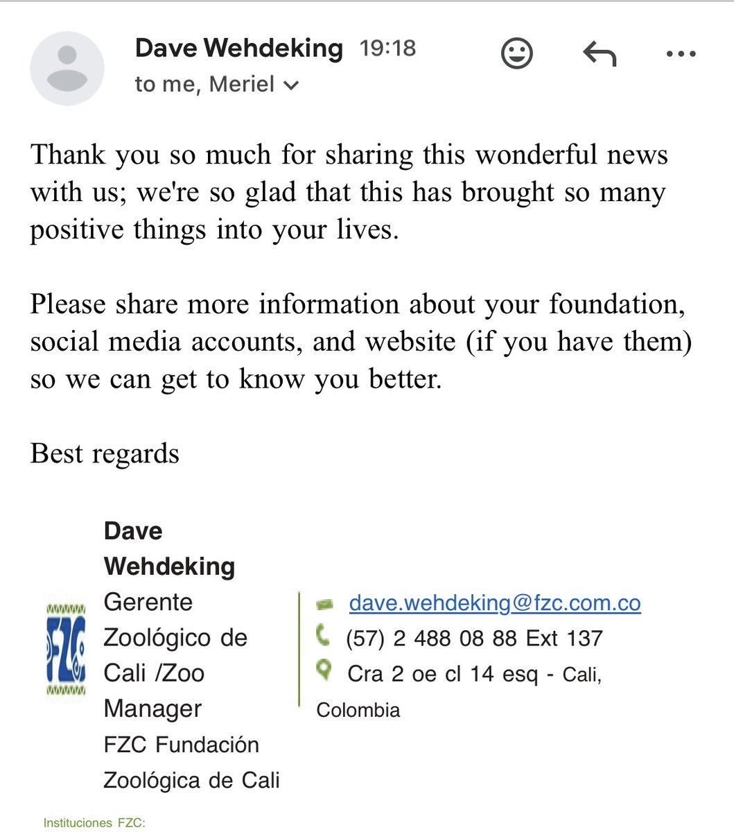 Tiana_solana's tweet photo. 🚨 News Update! This is huge!

The manager of @zoologicodecali, D. Wehdeking, and the Head of Communications have shown interest in $TIANA and want to learn more about the project! https://t.co/nJSM5uBqUY