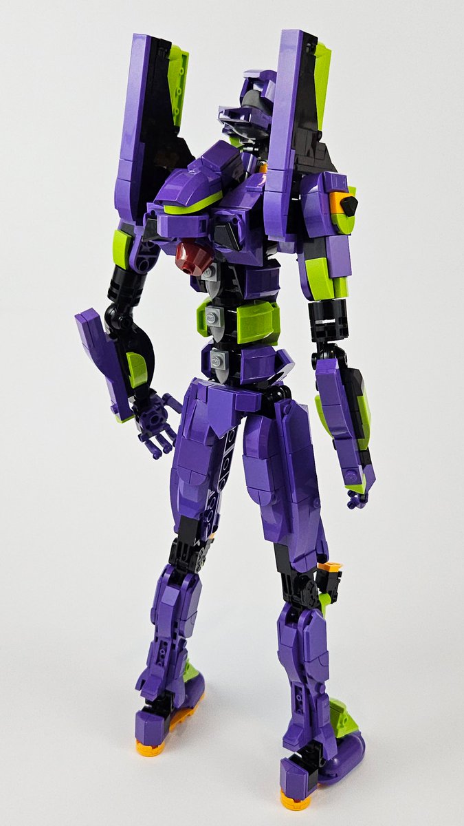 MintSodaBricks's tweet photo. Lego Evangelion Eva Unit 01 moc 35cm ver.#LEGO #evangelion #moc #legomoc #レゴ #エヴァンゲリオン #EVA https://t.co/84V8fe19jp