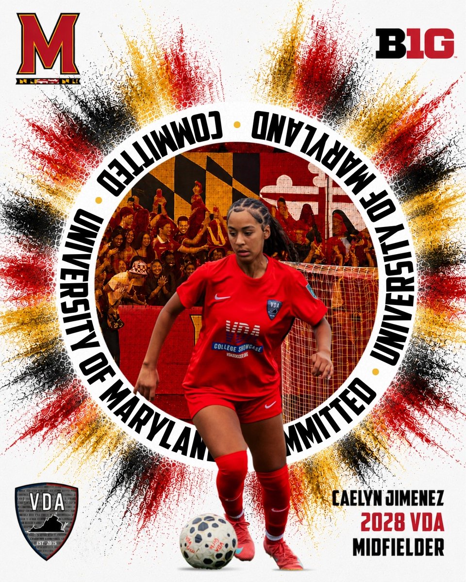 vdasoccer's tweet photo. COMMITTED. 👊🏼

Congratulations to U17G VDA standout Caelyn Jimenez on committing to continue her academic and athletic career at University of Maryland! 👏🏼⚽

#LetsGoVDA https://t.co/Z8vKp5dLPh