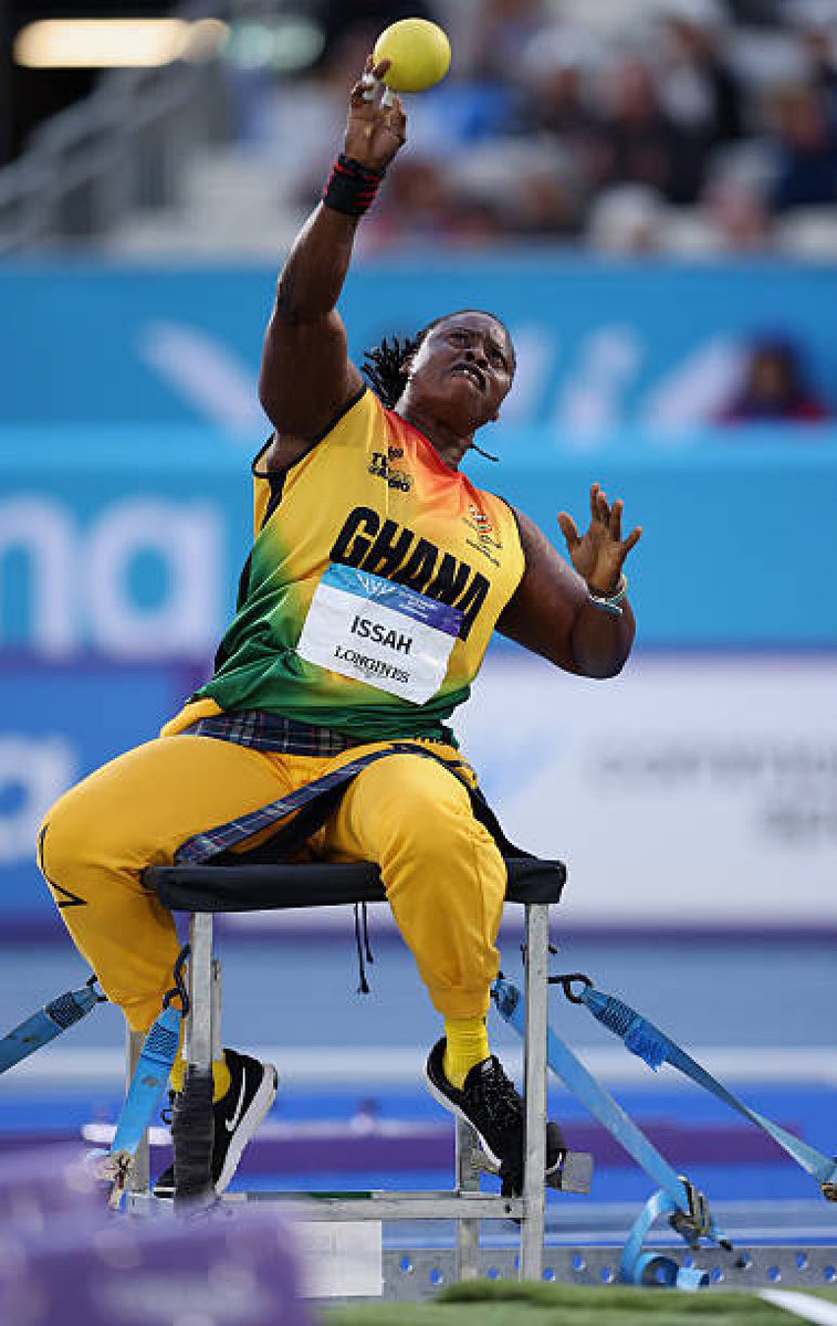 Bill_Eshun's tweet photo. 🇬🇭 Zinabu Issah has won Ghana’s FIRST medal at the 2026 Commonwealth Games!

She gets silver with a season best of 8.65m in the Shot Put F57 final 🔥 

#Glasgow2026 #Parasports #Ghana https://t.co/WjF9TYyKZx
