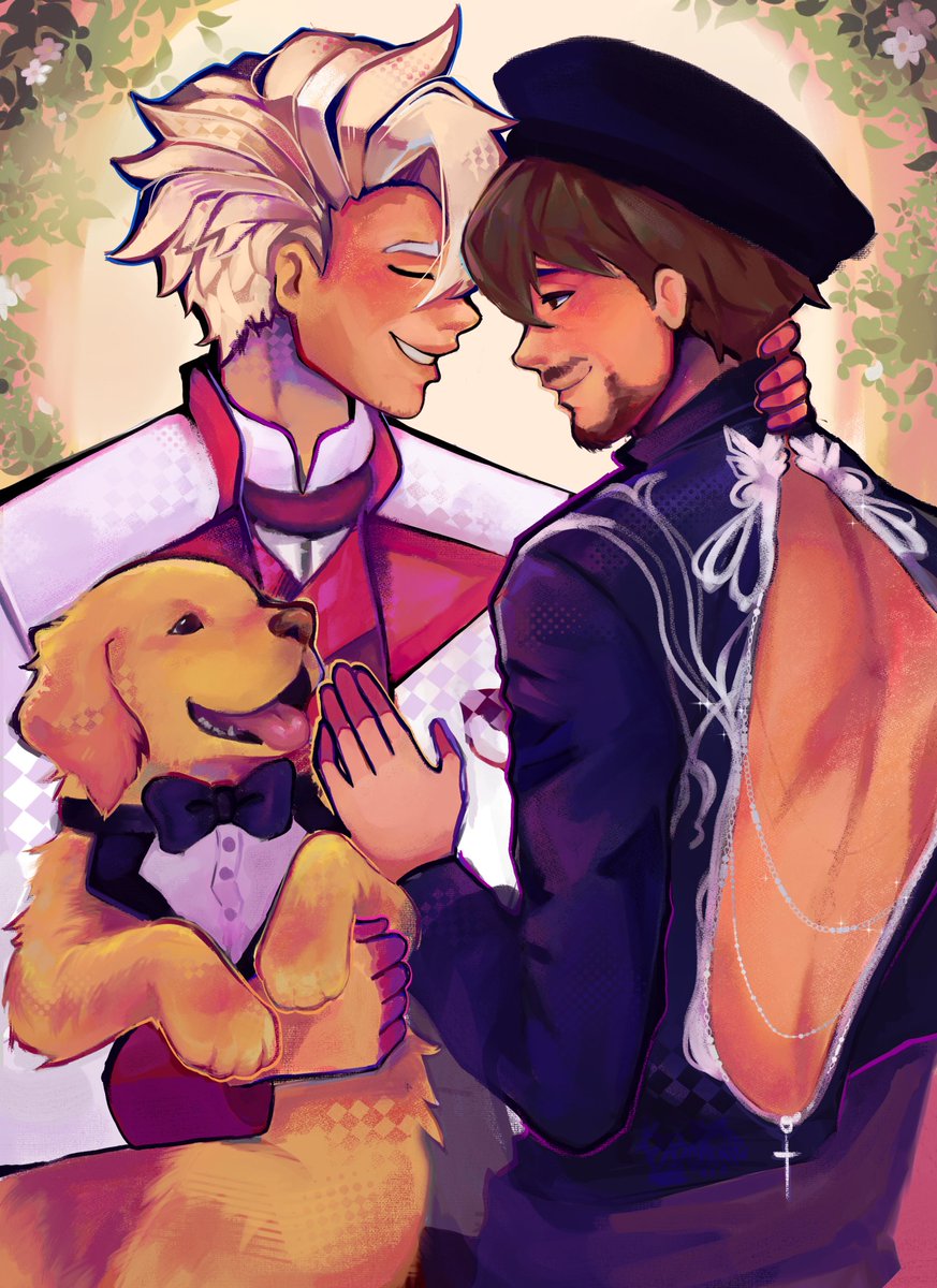 BeechenInu's tweet photo. A commission filled with warmth, love, and a very good boy. 🐶🤍

Thank you so much for trusting me with such a special piece! It was a joy bringing these characters to life.
Commissions are open! ✨

#art #digitalart #commission #commissionsopen #illustration https://t.co/LyO0LKHIY2